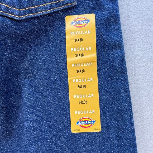 Dickies Jeans Men's 34x30R Blue Straight Leg Work Jeans Heavy Duty  NWT - Picture 6 of 14